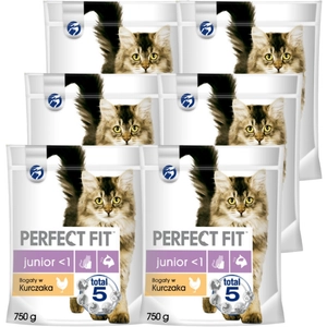 PERFECT FIT (Junior) 6x750g Bogaty w kurczaka - sucha karma dla kota