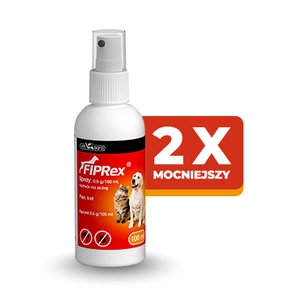 Fiprex Spray, 0,5 g/100 ml, roztwór na skórę dla psów i kotów