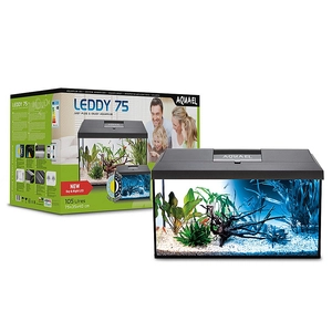  AQUAEL  Leddy Day & Night 75 Black (122440) - Kompletny zestaw akwariowy z oświetleniem LED Day & Night, filtrem i grzałką