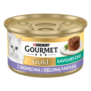 Purina Gourmet Gold Savoury Cake z jagnięciną i zieloną fasolką 85g