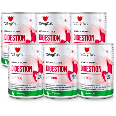 Disugual Karma mokra dla psa Weterynaryjna DIGESTION Królik (dorosły) 6x400g 