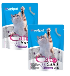 Żwirek Silikonowy dla Kota Cat Sand Lavender 2x3,8l