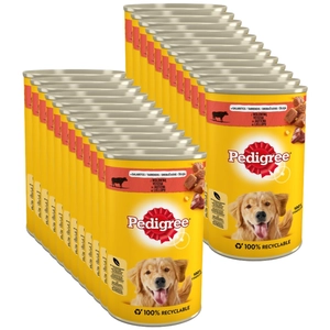 PEDIGREE Adult puszka 24x1200g - mokra karma pełnoporcjowa dla dorosłych psów z wołowiną w galaretce