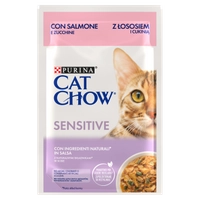 CAT CHOW Sensitive Karma dla kotów z łososiem i cukinią w sosie 85g