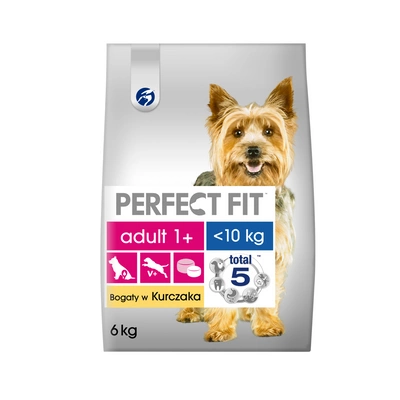 PERFECT FIT (Adult 1+) 6kg Bogaty w kurczaka - sucha karma dla psa małej rasy\ Opakowanie uszkodzone (5293) !!! 