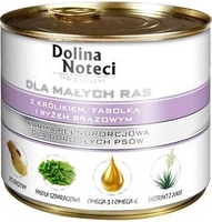 Dolina Noteci PREMIUM dla psów małych ras z królikiem, fasolką i ryżem 185g 