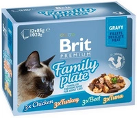 Brit cat pouch gravy fillets dinner plate 1020g (12x85g)