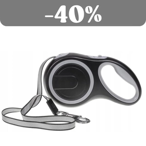 NUXIE® Premium smycz dla psa automatyczna taśmowa 5m 20kg (kolor losowy)