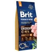 BRIT Premium By Nature Adult M 14,5kg / Opakowanie uszkodzone (2178) !!!
