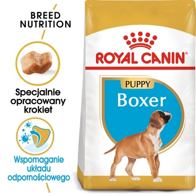 ROYAL CANIN Boxer Puppy 12kg karma sucha dla szczeniąt do 15 miesiąca, rasy bokser- 11,5kg/Opakowanie uszkodzone (8587) !!! 