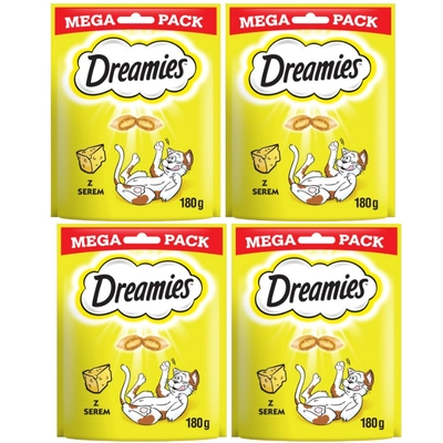 DREAMIES Mega Pack 4x180g - przysmak dla kota z pysznym serem