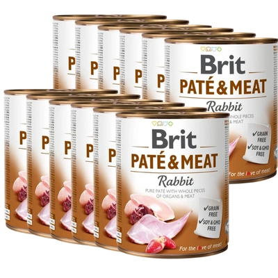 BRIT PATE & MEAT RABBIT 12x800g