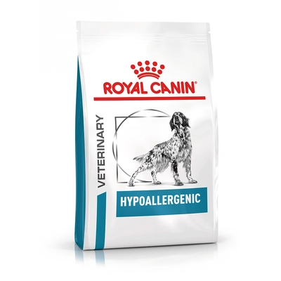 ROYAL CANIN Veterinary Dog Hypoallergenic sucha karma dla dorosłych psów z niepożądanymi reakcjami na pokarm 12,5kg\  Opakowanie uszkodzone (6118) !!! 