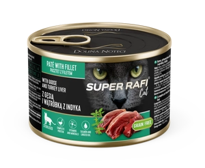 DOLINA NOTECI Super Rafi Cat P&F z gęsią i wątróbką z indyka dla kotów sterylizowanych 185g