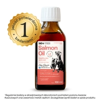 Lab-v Olej z Łososia 100% Dla Psa i Kota w Każdym Wieku 100ml Tłoczony Na Zimno