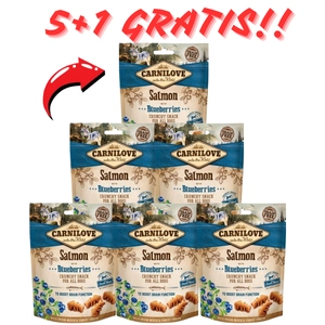 Carnilove Crunchy Snack, łosoś z jagodami 200 g 5+1 GRATIS!!