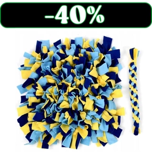 NUXIE® Zabawka dla psa antypoślizgowa mata węchowa 40cm + szarpak (kolor losowy)