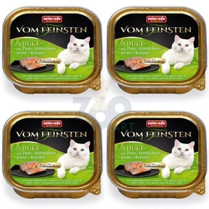 ANIMONDA Cat Vom Feinsten Adult z nadzieniem: Indyk, pierś z kurczaka i zioła 32x100g