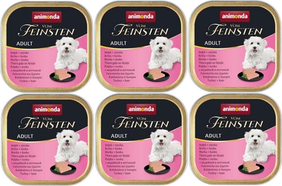 ANIMONDA Dog Vom Feinsten Adult indyk z szynką 6x150g