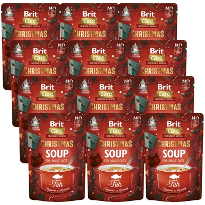BRIT Cat Christmas Soup Fish 12x75g
