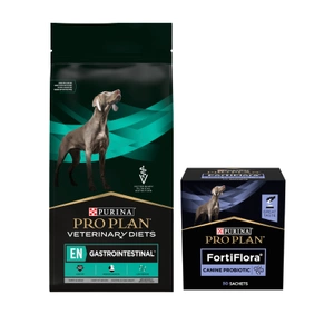 PRO PLAN Veterinary Diets EN Gastrointestinal Karma sucha dla psa 12kg + PRO PLAN FortiFlora Suplement probiotyczny dla psa 30 x 1 g