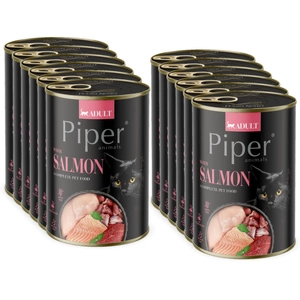 DOLINA NOTECI Piper dla kota z łososiem 12x400g