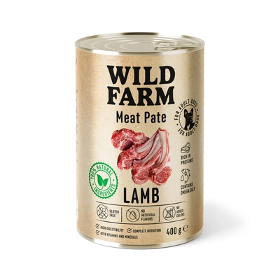 WILD FARM Pate Lamb 400g bezglutenowa karma dla psa