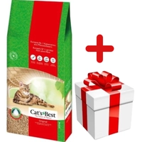 JRS Cats Best Eko Plus - Żwirek Drewniany Zbrylający 40l / 17,2kg + niespodzianka dla kota GRATIS!