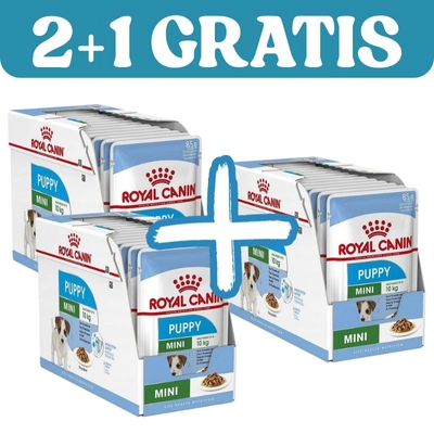 ROYAL CANIN Mini Puppy  karma mokra w sosie dla szczeniąt do 10 miesiąca, ras małych 2x(12x85g) + 12x85g GRATIS!!