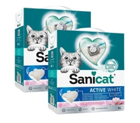 SANICAT ACTIVE WHITE 2x6L LOTUS - żwirek dla kota