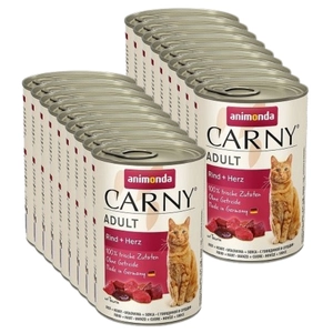 ANIMONDA Cat Carny Adult smak: wołowina i serca 18x400g