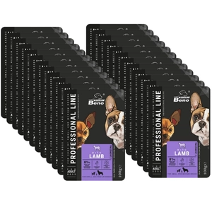 SUPER BENO Adult saszetka dla psów małych i średnich ras z jagnięciną 24x100g