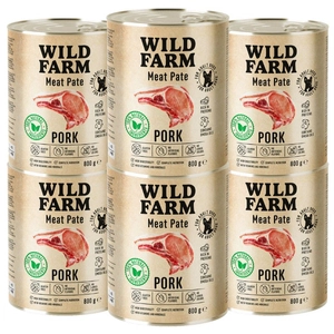 WILD FARM Pate Pork 6x800g bezglutenowa karma dla psa