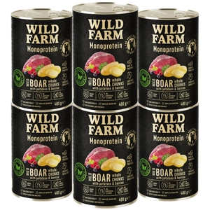 WILD FARM Monoprotein Wild Boar 6x400g hipoalergiczna karma dla psa