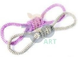 DINGO Sznur zygzak - przeciągacz różowy