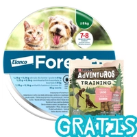 ELANCO Foresto Obroża dla kotów i psów poniżej 8kg + AdVENTUROS 40g GRATIS