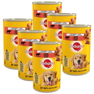 PEDIGREE Adult mokra karma dla psów, z wołowiną w galaretce 6x400g