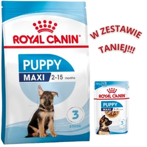 ROYAL CANIN Maxi Puppy 15kg + 10x140g saszetka
