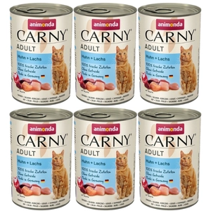 ANIMONDA Cat Carny Adult smak: kurczak i łosoś 6x400g
