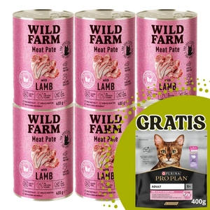 WILD FARM Pate with Lamb 6x400g - bezglutenowa karma dla kota