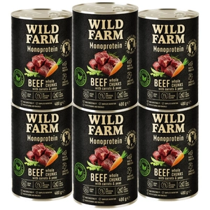 Wild Farm Monoprotein Beef 6x400g hipoalergiczna karma dla psa
