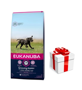 Eukanuba puppy&junior large breed 15kg +  niespodzianka dla psa GRATIS!
