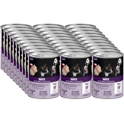 PetRepublic kawałki w sosie z indykiem 30x400g dla kota