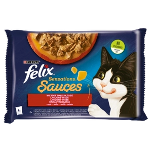 FELIX Sensations Sauce Karma dla kotów wiejskie smaki w sosie 4x85g