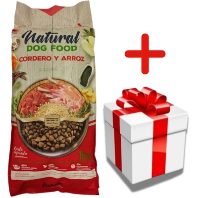 Natural Dog Food Jagnięcina & Cielęcina 15kg. 62% mięsa - Bez kurczaka + 	NIESPODZIANKA DLA PSA GRATIS!!