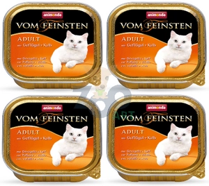 ANIMONDA Vom Feinsten Adult Cat smak: z drobiem i cielęciną 6 x 100g
