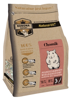 KORONA NATURY Natural-Vit pokarm dla chomika 750g / Opakowanie uszkodzone (5295)!!