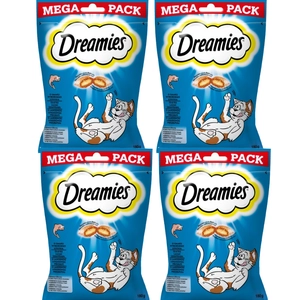 DREAMIES 4x180 g – przysmak dla kota, o smaku wybornego łososia