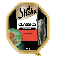  SHEBA Classics tacka 85 g – mokra karma pełnoporcjowa dla dorosłych kotów, z wołowiną, w terynie