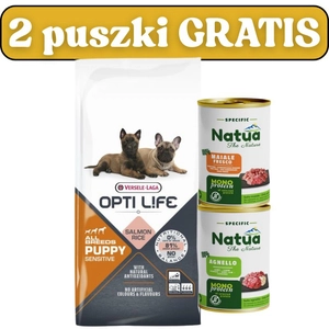 VERSELE-LAGA Opti Life Puppy Sensitive 12,5kg + puszki Natua 2x400g